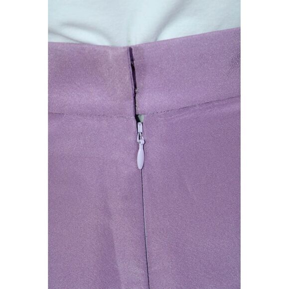 Charlotte Brody Womens Pleated Beaded Motif A Line Skirt Purple Size 8 - Picture 4 of 5